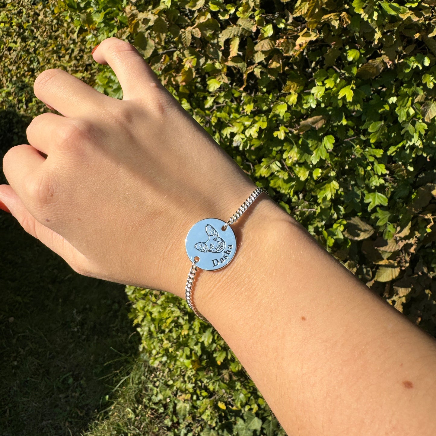 Personlig armbånd med kjæledyransikt