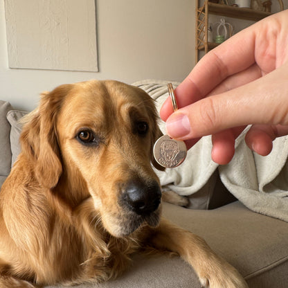 Personlig nøkkelring med kjæledyransikt