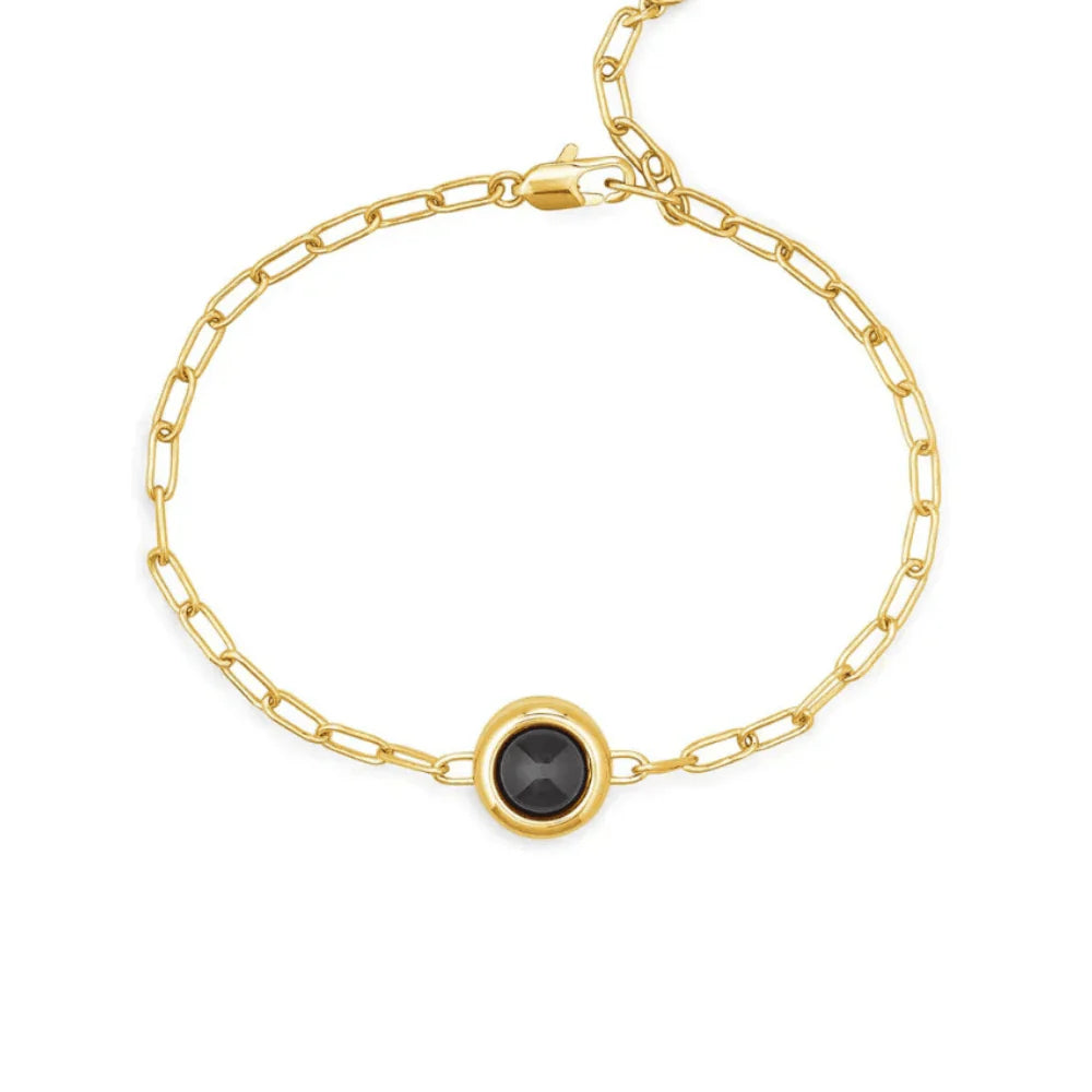 Personlig fotokjede-armbånd med binderskjede