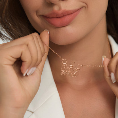 Personlig halskjede med kattens navn