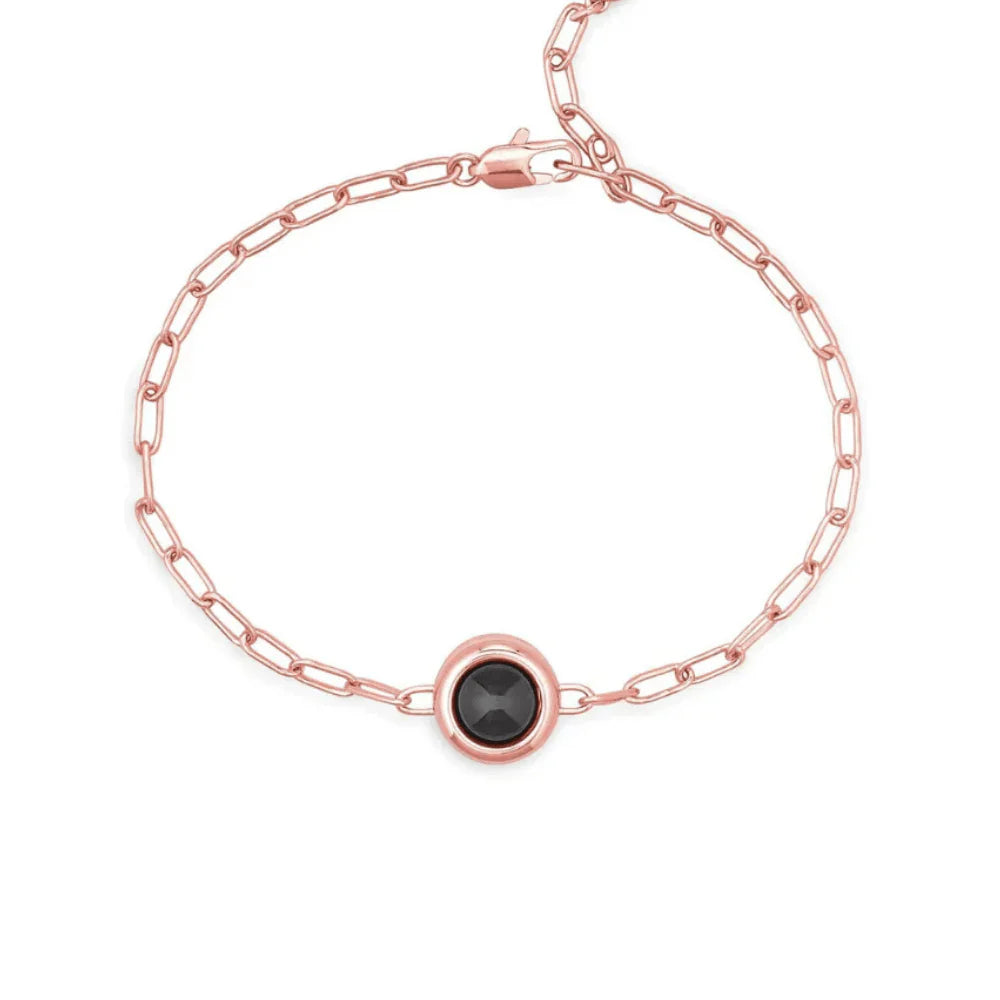 Personlig fotokjede-armbånd med binderskjede