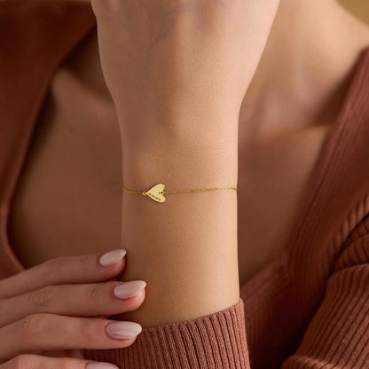 Personlig gravert hjertearmbånd