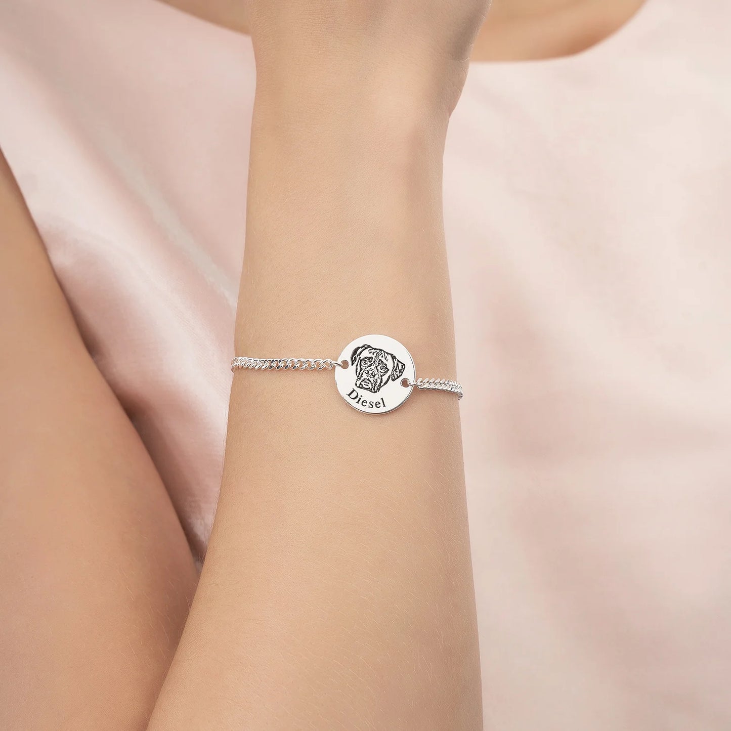 Personlig armbånd med kjæledyransikt