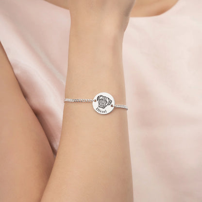 Personlig armbånd med kjæledyransikt