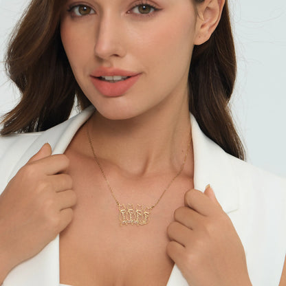 Personlig halskjede med kattens navn