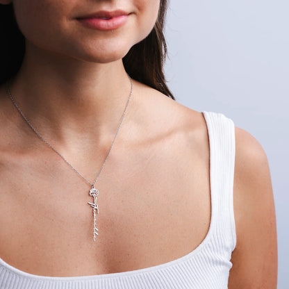 Personlig fødselsblomst-navnekjede