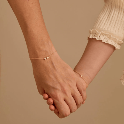 Personlig armbånd med hjerte og initial