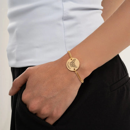 Personlig armbånd med kjæledyransikt