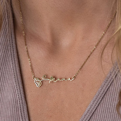 Personlig fødselsblomst-navnekjede